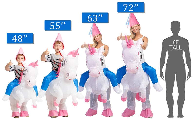 GOOSH Inflatable Unicorn Costume for Kids Halloween Costumes Boys Girls 55IN Funny Blow up Costume for Halloween Party Cosplay - Image 2